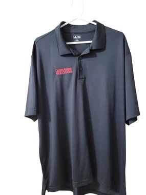 adidas Black Polo Golf With Captain Morgan Original Spiced Rum Logo